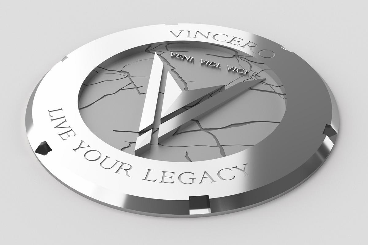 3d rendering of watch caseback design for Vincero Watches